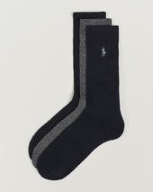 Polo Ralph Lauren 3-pack Crew Sock Navy/charcoal/black