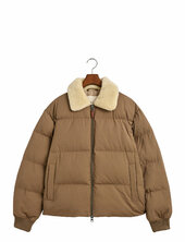 Padded Flannel Puffer Jacket Vuorillinen Takki Topattu Takki Beige Gant