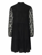 Kastine Amber Lace Dress Polvipituinen Mekko Black Kaffe