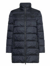 Light Down Coat Topattu Pitkä Takki Navy Gant