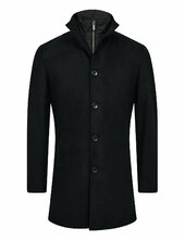 Bs Ontario Slim Fit Coat Villakangastakki Pitkä Takki Navy Bruun & Stengade