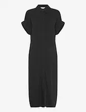 Objsanne Tiana S/s Dress Noos Polvipituinen Mekko Black Object