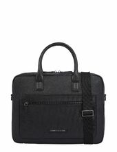 Th Monogram Computer Bag Tietok Laukku Läppärilaukku Laukku Black Tommy Hilfiger