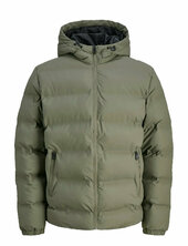 Jjelements Pu Puffer Sn Vuorillinen Takki Topattu Takki Khaki Green Jack & J S