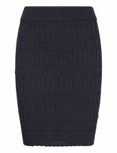 Textured Knitted Skirt Polvipituinen Hame Blue Gant