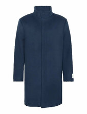 Ls Wool Blend Car Coat Villakangastakki Pitkä Takki Navy Calvin Klein