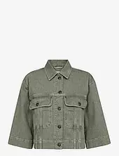 Mmpenn Dyed Jacket Farkkutakki Denimtakki Khaki Green Mos Mosh