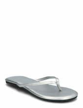 Biamexico Flip Flop Faux Leather Flipflopit Rantasandaalit Sandaalit Silver Bianco