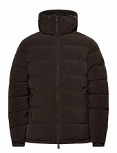 Hooded Puffer Jacket Vuorillinen Takki Topattu Takki Brown Oscar Jacobson