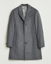 Tiger Of Sweden Finnan Wool/cashmere Coat Dark Grey Melange