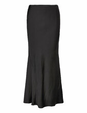 Satin Mermaid Maxi Skirt Pitkä Hame Black Gina Tricot
