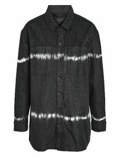 Nmalva L/s Tie Die Denim Shacket Vi490bl Farkkutakki Denimtakki Black Noisy May