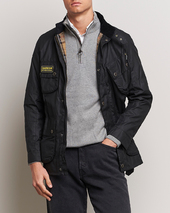 Barbour International Slim Wax Jacket Black