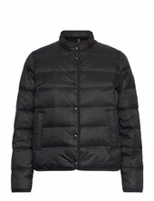 Lw Down Collarless Jacket Vuorillinen Takki Topattu Takki Black Tommy Hilfiger