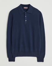 Morris Cashmere Polo Neck Navy