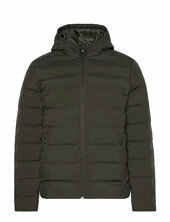 Ls Packable Embossed Logo Quilte Vuorillinen Takki Topattu Takki Khaki Green Calvin Klein