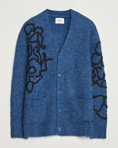 Nn07 Kyle Alpaca Knitted Cardigan Denim Blue