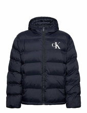 Ls Nylon Monogram Puffer Jkt Vuorillinen Takki Topattu Takki Navy Calvin Klein Jeans
