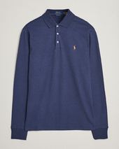 Polo Ralph Lauren Pima Cotton Custom Fit Ls Polo Spring Navy Heather