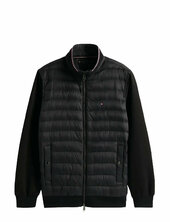 Mix Media Ess Rwb Stand Collar Vuorillinen Takki Topattu Takki Black Tommy Hilfiger
