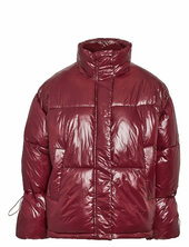 Nmallie Shiny Puffer Noos Vuorillinen Takki Topattu Takki Red Noisy May
