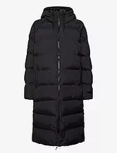 Arctic Puffer Parka Topattu Pitkä Takki Black Tretorn