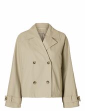 Slfcilo Short Trenchcoat Noos Trenssi Takki Cream Selected