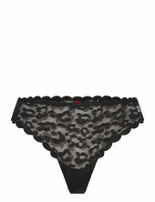 Thong Leo Lace Stringit Alusvaatteet Black Hugo