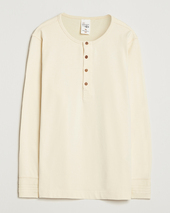 Nudie Jeans Long Sleeved Henley Ecru