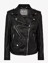 Mmmitchel Mol Leather Jacket Nahkatakki Black Mos Mosh