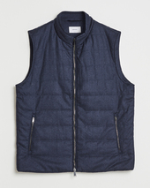 Eton Wool Padded Vest Navy