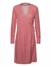 Seal Aop F&f Knee Dress Polvipituinen Mekko Red Tommy Hilfiger