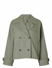 Slfcilo Short Trenchcoat Noos Trenssi Takki Green Selected