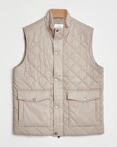 Eton Quilted Shell Vest Beige