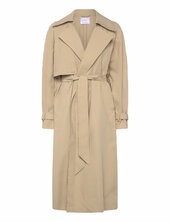 Cotton Trench Coat With Belt Trenssi Takki Beige Mango