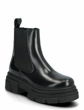 Th Shiny Leather Chelsea Chelsea-saappaat Bootsit Black Tommy Hilfiger