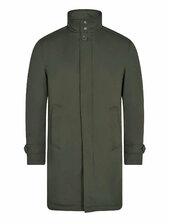 Bs Bedford Slim Fit Coat Ohut Pitkä Takki Khaki Green Bruun & Stengade